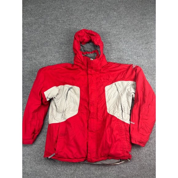The North Face The Mountain HyVent Jacket Men's Large Red Hooded Ski Insulated